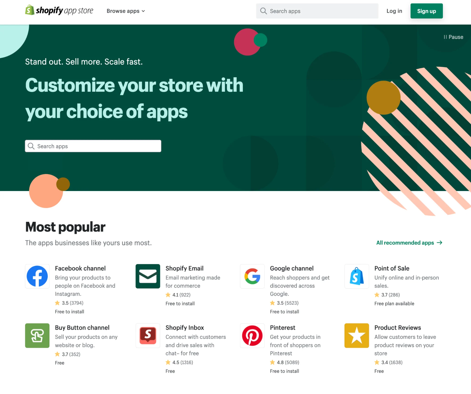 Shopify app store image